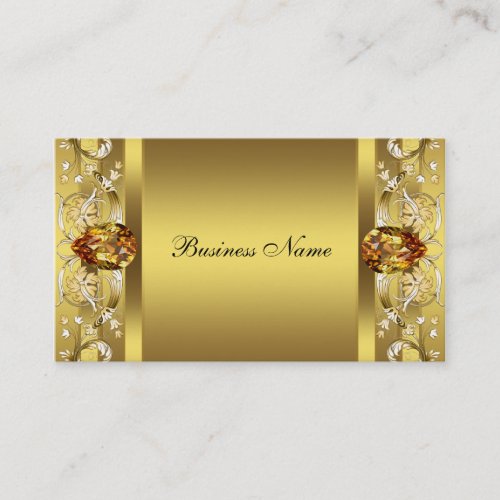 Elegant Gold Scroll Business Card Template