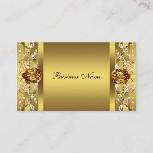 Customizable Elegant Gold Scroll Business Card Template