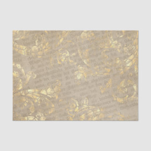 Elegant Gold Scrolls Tissue Paper