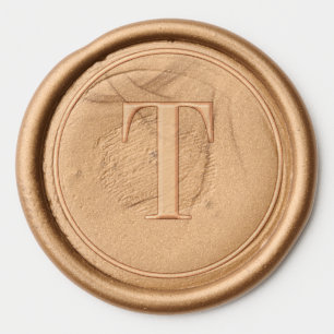 Elegant Gold Serif Wax Seal Wax Seal Sticker