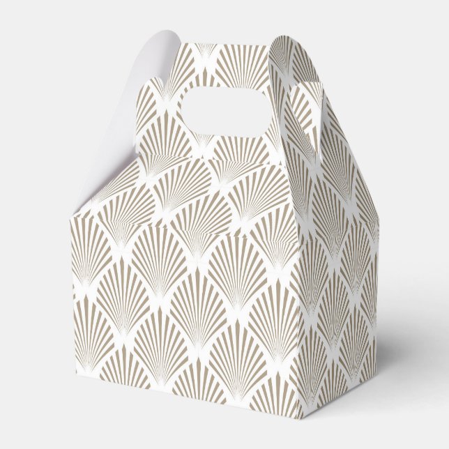 Elegant Gold Shell Pattern Favor Boxes (Back Side)