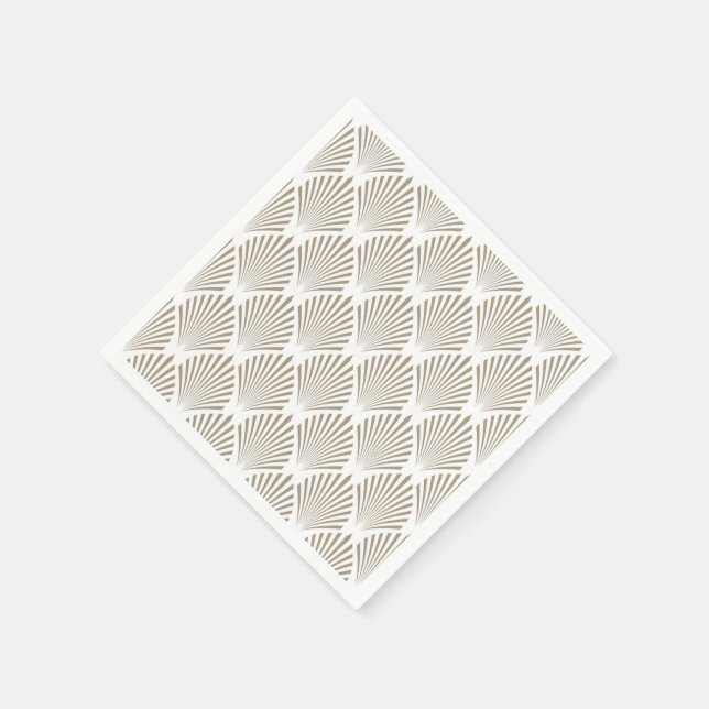 Elegant Gold Shell Pattern Napkins (Corner)