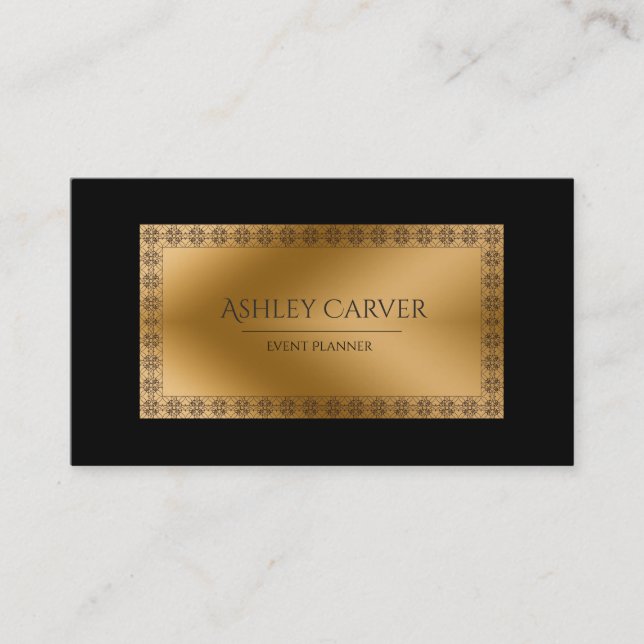 Elegant Gold Shimmer Business Card (Front)