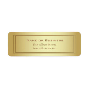 Elegant Gold Shine Label