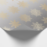 Silver Gray Gold Marble Shiny Metallic Stroke Lux Wrapping Paper