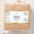 Elegant Gold Simple Modern Room Mist Spray Label | Zazzle