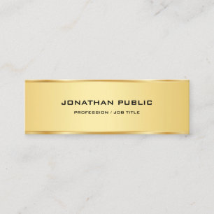 Elegant Gold Simple Professional Template Modern Mini Business Card