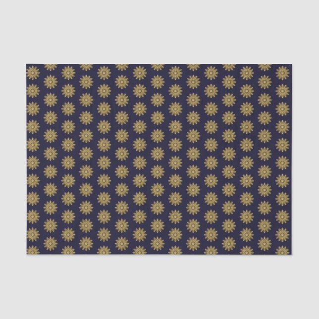 Elegant Gold Snowflake Holiday Tissue Paper (Front)