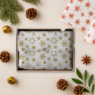 Elegant Gold Snowflake Holiday Tissue Paper