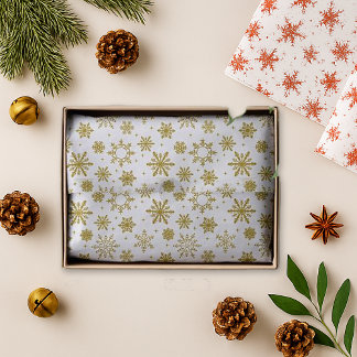 Elegant Gold Snowflake Holiday Tissue Paper