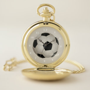 Elegant Gold Soccer Ball Pocket Watch Gift