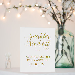 Elegant Gold Sparkler Send Off Newlyweds Wedding Foam Board