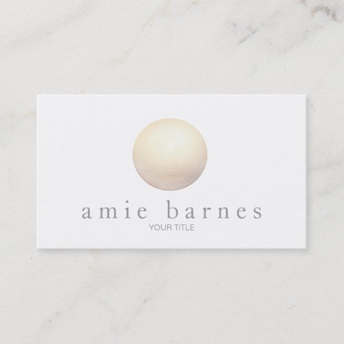 Elegant Gold Sphere Minimalist White Business Card Templates