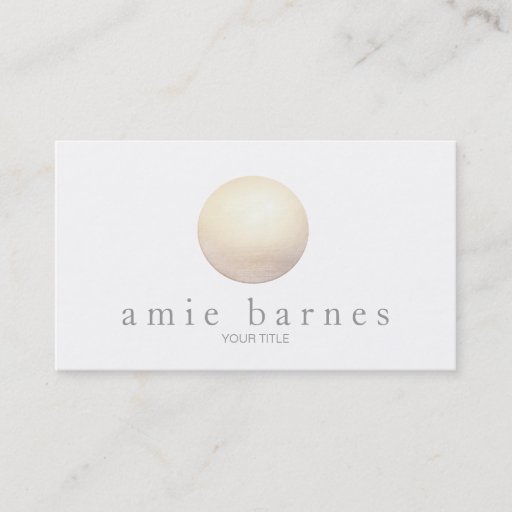 Customizable Elegant Gold Sphere Minimalist White Business Card Templates