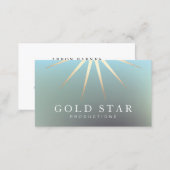 Elegant Gold Star Logo Professional Business Card (Front/Back)