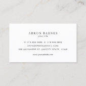 Elegant Gold Star Logo Professional Business Card (Back)