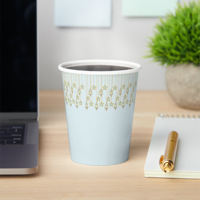 Elegant Gold Star Paper Cups (Insitu)