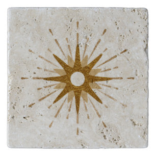 Elegant Gold Starburst Trivet