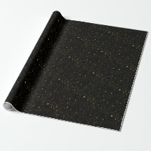Elegant Gold Starry Night Wrapping Paper