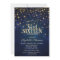Elegant Gold Stars  Navy Blue Sweet 16