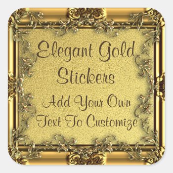Elegant Gold Stickers by mvdesigns at Zazzle