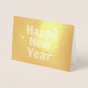 Elegant Gold Stitched Typography Classy Party Foil Card