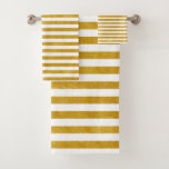 Elegant Gold Stripe -Custom Your Color- Bath Towel Set
