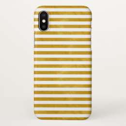 Elegant Gold Stripe -Custom Your Color- iPhone X Case