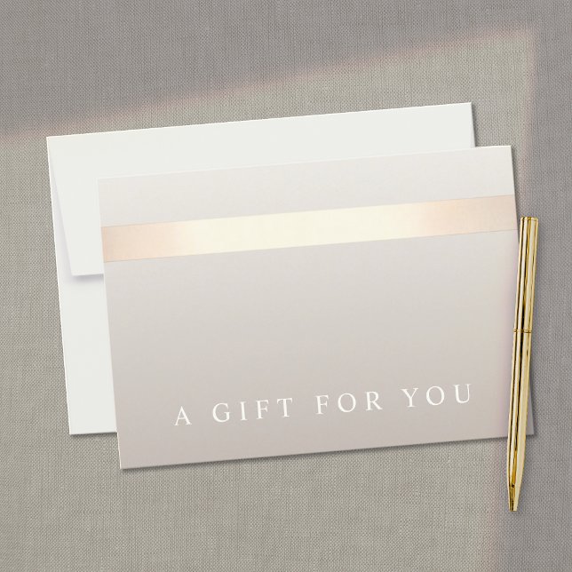 Elegant Gold Stripe Gift Certificate Invitation (Creator Uploaded)