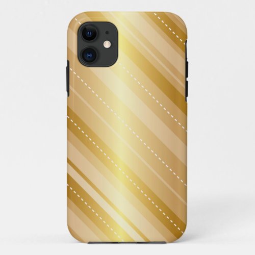 Elegant Gold Stripe iPhone Case