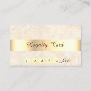 Elegant ,Gold Stripe, Marble Loyalty Card