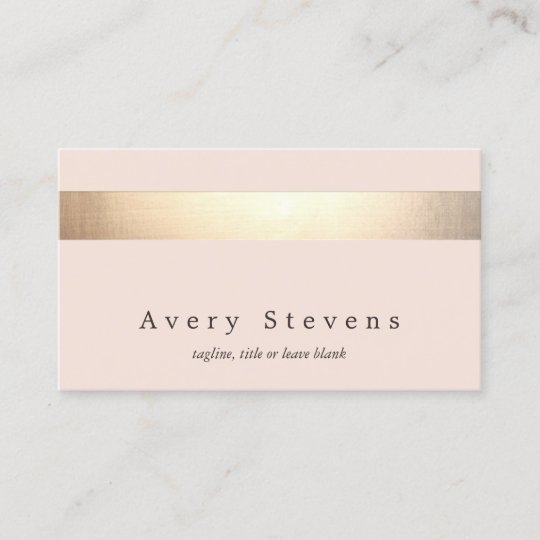 elegant gold striped no shine modern light pink business card pink business cards