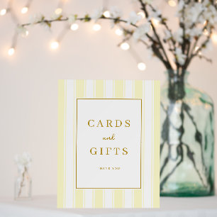 Elegant Gold Striped Thank You Card Foam Board