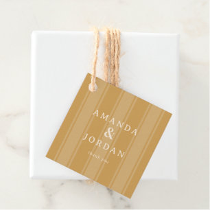 Elegant Gold Stripes Favor Tags