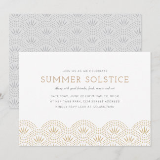 Elegant Gold Summer Solstice Party Invitation