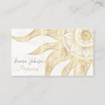 Elegant Gold Sun Mandala Design Business Card