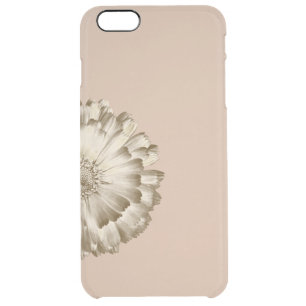 Elegant Gold Sunflower Monogram Personalized Name Clear iPhone 6 Plus Case