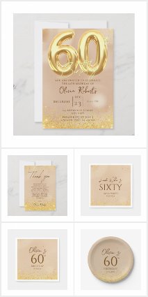 Elegant Gold Surprise 60th Birthday