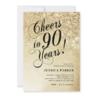 Elegant Gold Surprise 90th Birthday