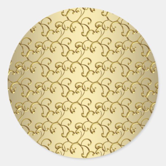 Elegant Gold Swirl Stickers