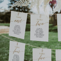 Elegant Gold Table Number 1 Seating Chart