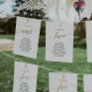 Elegant Gold Table Number 1 Seating Chart