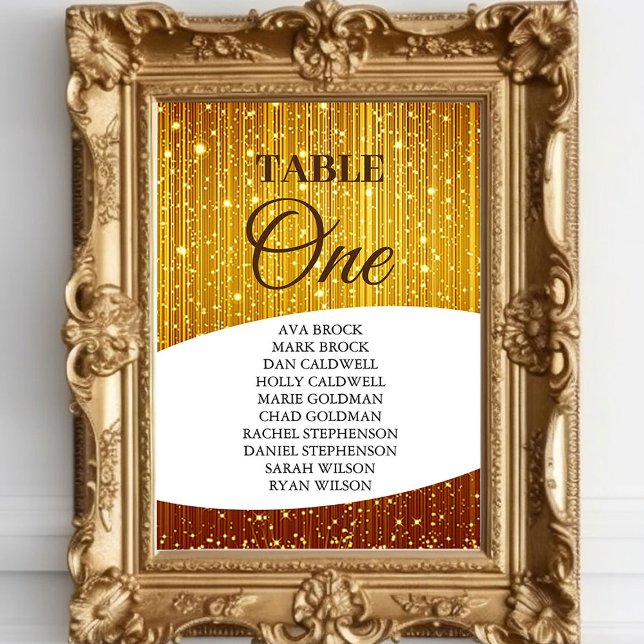 Elegant Gold Table Number 1 Seating Chart (Creator Uploaded)