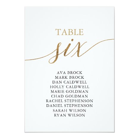 Real Gold Foil Wedding Table Numbers // Wedding table seating chart personalised