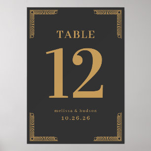 Elegant Gold Table Number Holder