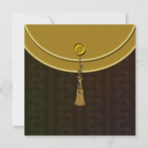 Elegant Gold Tassel Indian Wedding Personalized Invitations