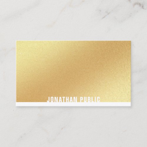 Elegant Gold Template Professional Modern Trendy Business Card