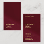 Elegant Gold Text Burgundy Red Luxury Oceania Business Card