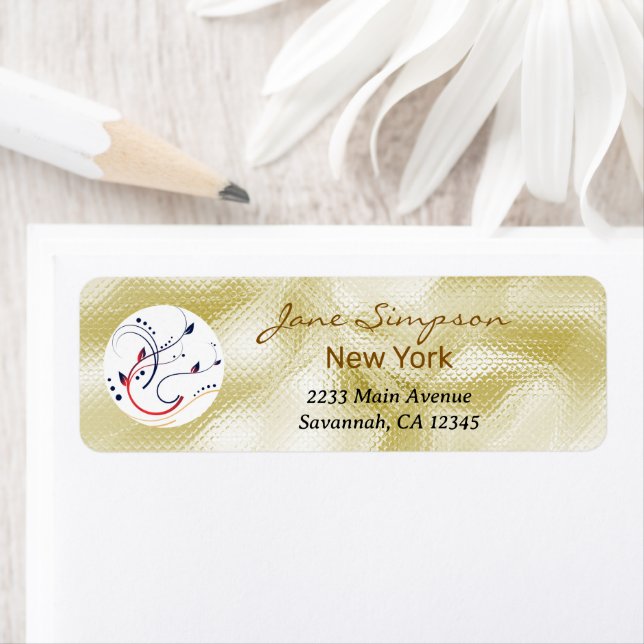 Elegant Gold Texture Logo Business Card Label (Insitu)
