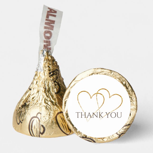 Elegant Gold Thank You Candy Favors (Front)